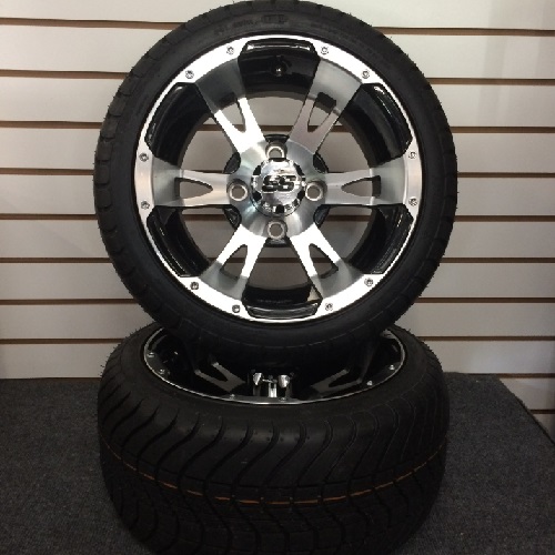 12″ Aluminum Golf Cart Wheel and Street Tire Combo - Image 4