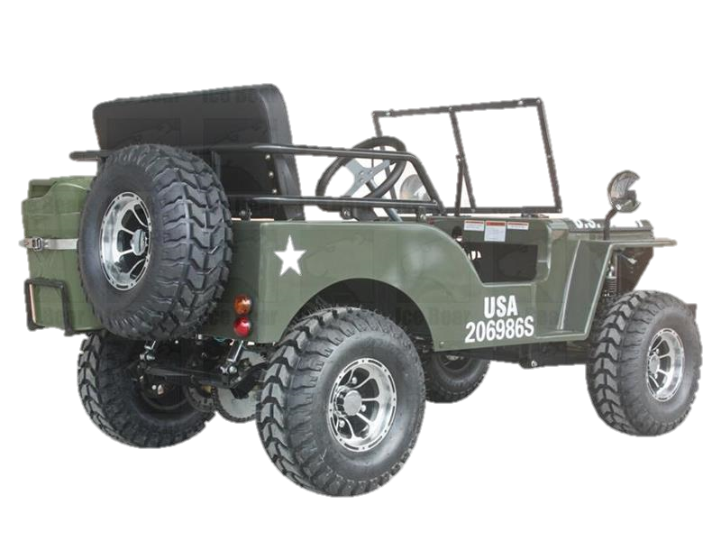 Mini Jeep Go Kart 125cc, 3-speed with Reverse, Steel Wheels, Front Mounted Engine - Image 3