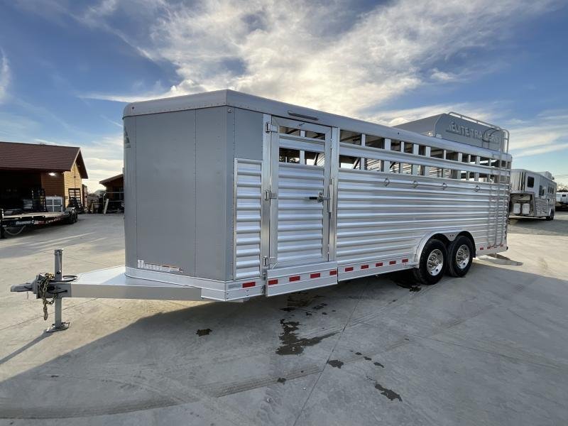 NEW 2024 Elite Trailers 5 Horse Stock Combo BP Horse Trailer
